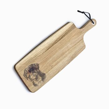 Personalised Great Swiss Mountain Dog Engraved Acacia Serving Board, 8 of 10