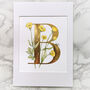 B Is For Buttercup Gilded Initial Print, thumbnail 2 of 6
