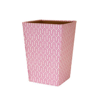 Recycled Pastel Graphic Geometric Waste Paper Bin, 5 of 6