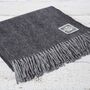 Personalised Grey Merino Wool Throw Collection, thumbnail 4 of 8
