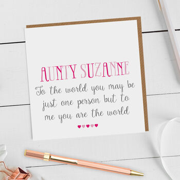 You're The World To Me Aunt Card, 2 of 7