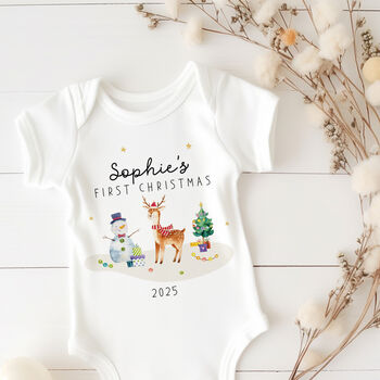 Personalised Baby’s First Christmas Gift Bodysuit, 5 of 6