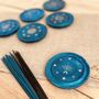 Midnight Blue And Gold Incense Stick Holder Burner Plate, thumbnail 6 of 12