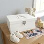 Personalised Initial Baby White Keepsake Box Three Sizes, thumbnail 3 of 12