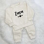 Personalised Name With Heart Baby Jogger Set, thumbnail 2 of 7