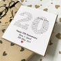 Personalised 20th Anniversary Card With China Heart, thumbnail 4 of 4