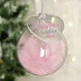 Personalised Baby Girl's 1st Christmas Bauble, thumbnail 1 of 4