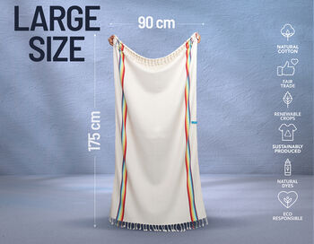 Personalised Towel Shawl 2nd Anniversary Gift For Couple, 9 of 10