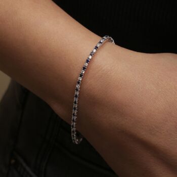 Created Brilliance Penelope Created Sapphire Bracelet, 3 of 8