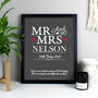 Personalised Mr And Mrs Framed Print, thumbnail 2 of 3