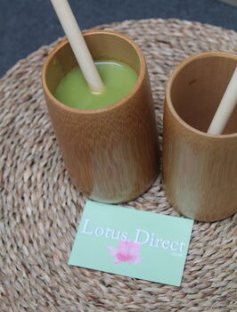 Pair Of Eco Friendly Bamboo Beakers With Straws, 4 of 8