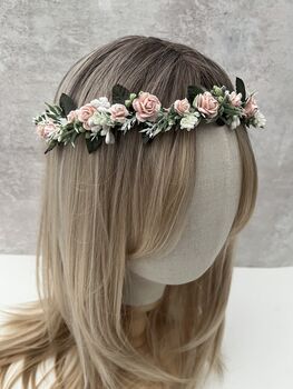 Blush Pink Flower Crown, 3 of 4