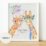 Personalised Giraffe Couple Anniversary Gift, thumbnail 3 of 5