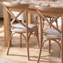 Set Of Two Nemours Wooden Café Dining Chairs, thumbnail 2 of 2
