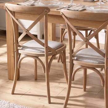 Set Of Two Nemours Wooden Café Dining Chairs, 2 of 2
