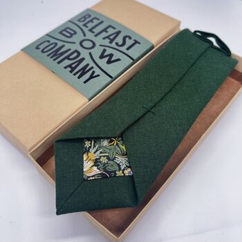 Irish Linen Tie In Brunswick Green, 2 of 2