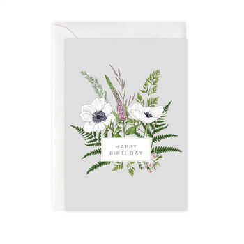 Wild Meadow 'Happy Birthday' Botanical Card, 2 of 2