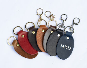 Handmade Personalised Leather Keyring – Custom Initials Gift Boxed, 7 of 7