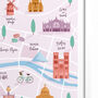 Personalised Paris Map Print, thumbnail 4 of 6