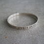 Personalised Flat Silver Bangle, thumbnail 4 of 5