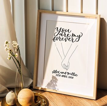 Personalised You Are My Forever Couple Print, 8 of 9