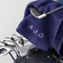 Embroidered Initials Personalised Golf Towel For Him, thumbnail 1 of 3
