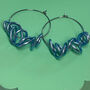 Messi Wire Hoop Earrings, thumbnail 2 of 6