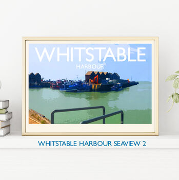 Personalised Whitstable Vintage Style Travel Poster, 5 of 9