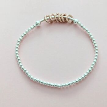 Sterling Silver Milestone Birthday Noodle Stretch Bracelet, 6 of 9