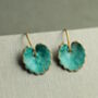 Turquoise Leaf Earrings, thumbnail 5 of 11