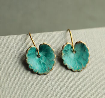 Turquoise Leaf Earrings, 5 of 11