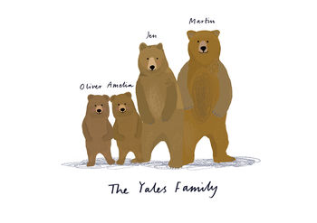 Personalised Bear Family Print, 4 of 4
