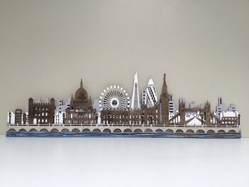 Large London Skyline – 3D Layered Wooden Wall Art With LED Backlighting, 4 of 9
