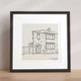 Hand Drawn Bespoke House Sketch, thumbnail 5 of 12