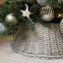 Large Grey Wicker Christmas Tree Skirt, thumbnail 3 of 3