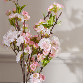Pink Blossom Spray In Geometric Vase, 3 of 6