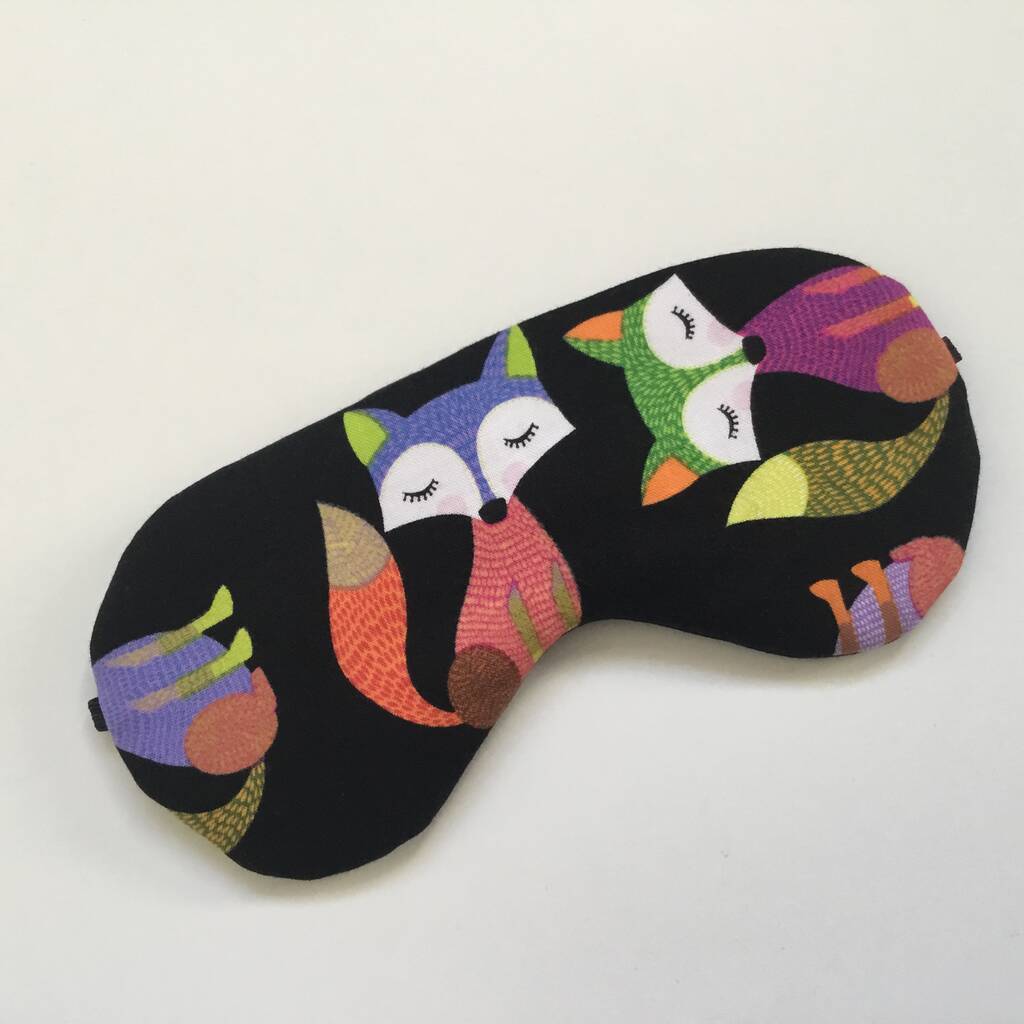 Handcrafted Colourful Fox Sleep Mask, 1 of 4