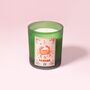 Cancer Zodiac Illustration Frosted Green Scented Candle, thumbnail 2 of 3