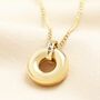 Personalised Stainless Steel Doughnut Pendant Necklace, thumbnail 3 of 4