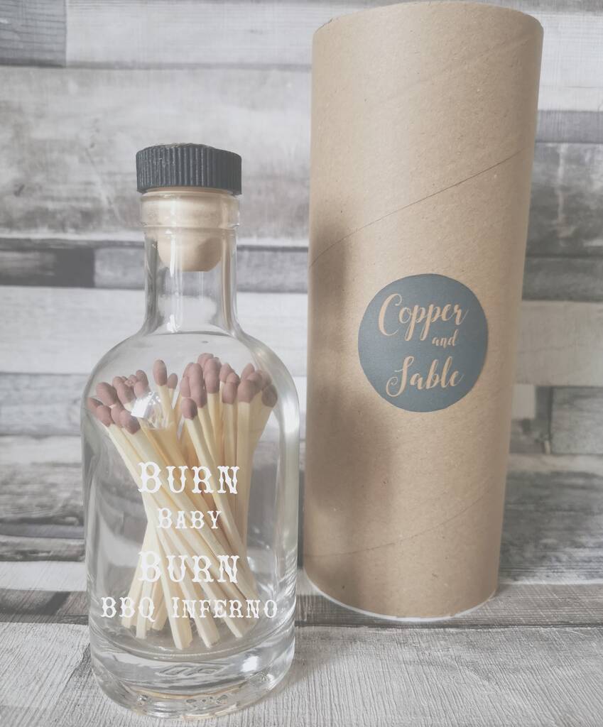 Personalised Glass Bottle With Matches, 1 of 5