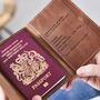 Personalised Favourite Places Leather Passport Holder, thumbnail 2 of 2