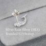 Sterling Silver Tiny Mermaid Stud Earrings, thumbnail 5 of 12