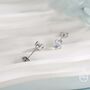 Sterling Silver Tiny Moonstone Stud Earrings, thumbnail 7 of 12