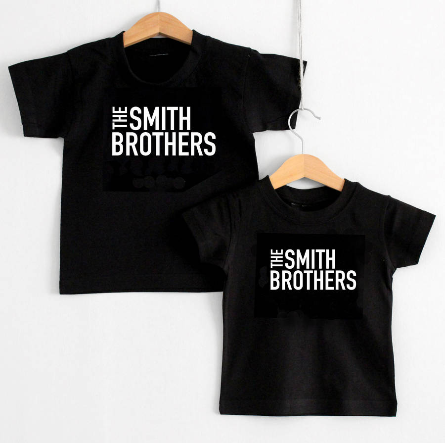 The 'Surname' Brothers Matching Children's T Shirts, 1 of 4