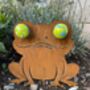 Snail Or Frog Garden Art With Marble Eyes Bare Metal Ready To Rust, thumbnail 1 of 2