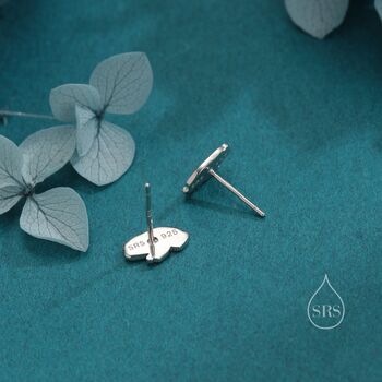 Sterling Silver Tiny Enamel Frog Stud Earrings, 4 of 11