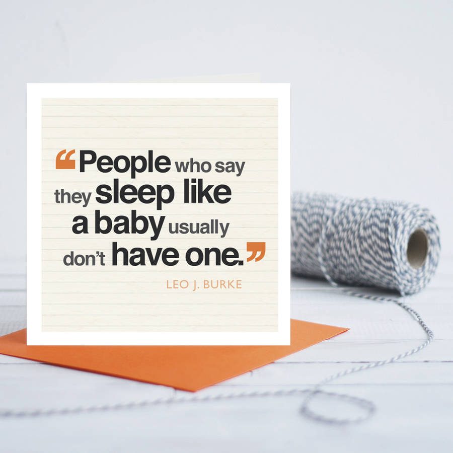 New Baby Quote Card By Quirky Chocolate