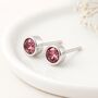 Sterling Silver October Birthstone Stud Earrings – 7mm, thumbnail 3 of 7