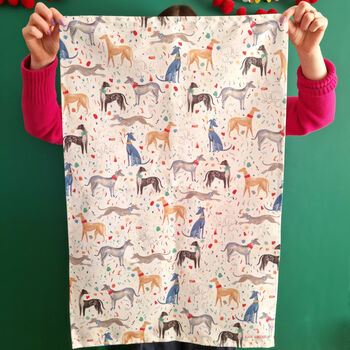 Sighthound Celebration Tea Towel, 3 of 5