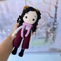 Curly Hair Crochet Doll, Handmade Toys, thumbnail 7 of 12